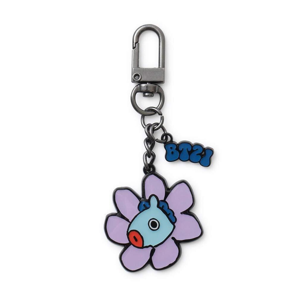 5417 Flower Collection MANG Character Metal Snap Keychain Key Ring Bag